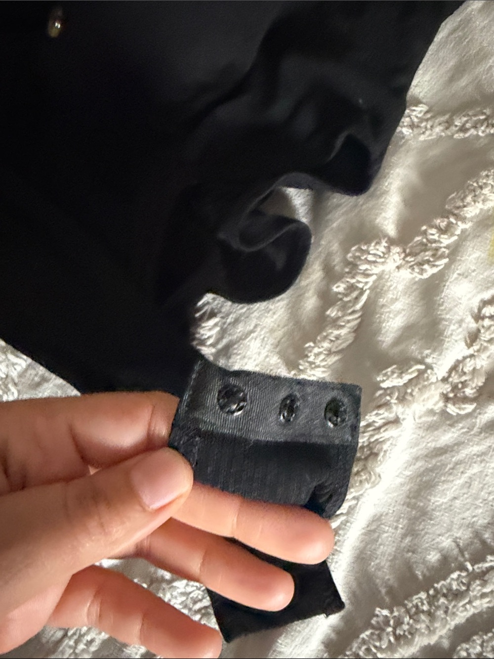 Men's Black Button-Front Ribbed Shirt - Picture 2 of 3